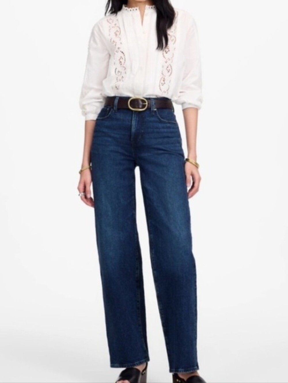 NWOT Madewell The Perfect Vintage Wide Leg Jean Nighthawk Wash 25 Short Altered